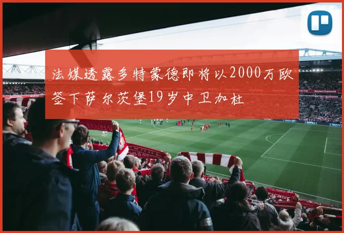 法媒透露多特蒙德即将以2000万欧签下萨尔茨堡19岁中卫加杜